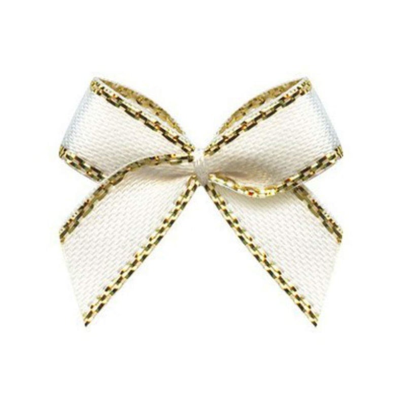 Aysekone 100 Pieces Mini Metallic Edge Satin Bowknot Flowers DIY Craft Ribbon Bow Appliques for Sewing,Scrapbooking,Wedding and Decoration (Mixed 10 Colors) - Image 5